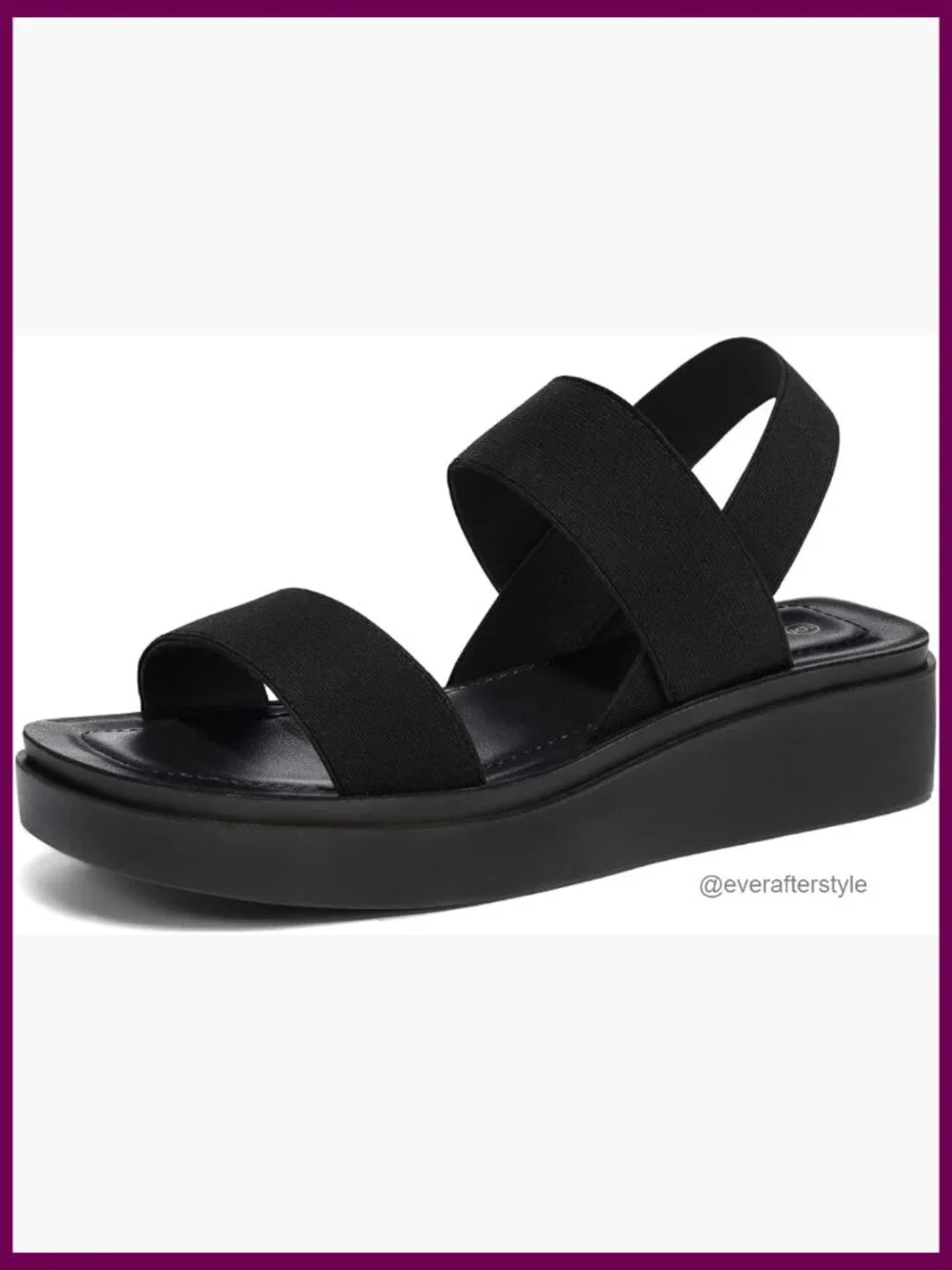 Women's Platform Wedges Sandals Slingback Low Wedges Walking Sandals